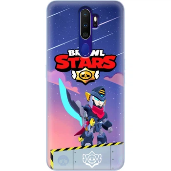 Силиконовый Чехол с Картинкой для OPPO A5 2020 Принт (Бравл Старс Мортис, Brawl Stars Mortis) (38519-ysm019)