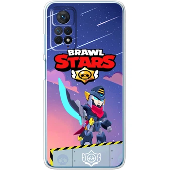 Силиконовый Чехол с Картинкой для Xiaomi Redmi Note 12 Pro 4G Принт (Бравл Старс Мортис, Brawl Stars Mortis) (46661-ysm019)