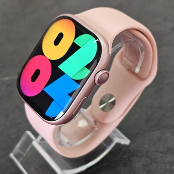 Смарт-Часы Smart Watch 9 Borofone 45мм, ip67, голосовой вызов, сообщение с соц сетей Розовый