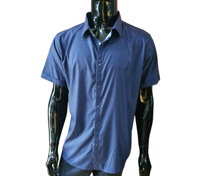 Сорочка Amato Короткий рукав Синя 4XL 9000227