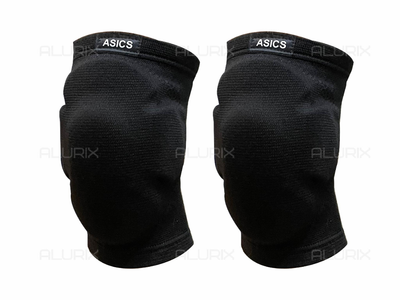 Наколенники волейбольные с подушечками Asics M черные (Бандаж на коленный сустав)