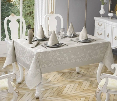 Скатерть Jackline. Pano Linen Grey 9886-5 серого цвета-160х220 см