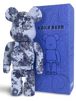 Статуетка Bearbrick x Jackson Pollock Studio x Splash 400% 28 см Medicom Toy Буйство барв