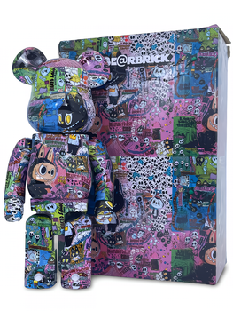 Статуетка Bearbrick x Monsters Elf x Labubu Zimomo 400% 28 см Medicom Toy Милий монстр