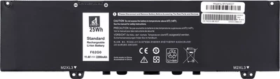 Аккумулятор 1stCharger для ноутбуков Dell Inspiron 13 5370 (F62G0) 11.4V 2200mAh Black (BN1st4027)