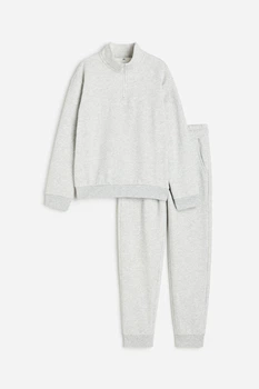 Спортивный костюм светло-серый мергель H&M 164см (400097195)