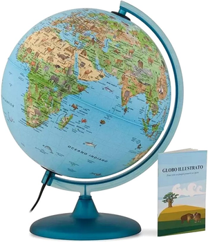 Globus Tecnodidattica Safari Globe Light Blue Base 25 cm (8007239976450)