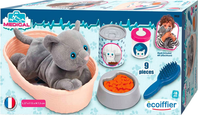М'яка іграшка Ecoiffier Кошеня з ліжком та аксесуарами (3280250019039)