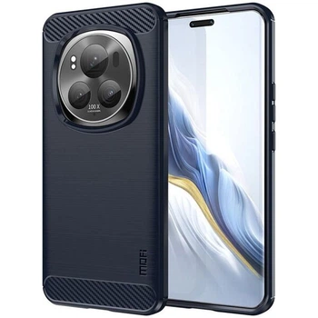 Силиконовый (TPU) чехол MOFI Carbon Fiber для Honor Magic 6 Pro - Blue