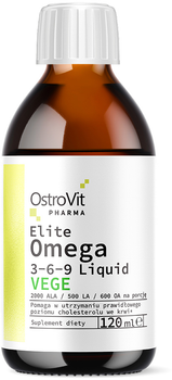 Дієтична добавка OstroVit Pharma Elite Omega 3-6-9 Liquid Vege 120 мл (5903933908007)