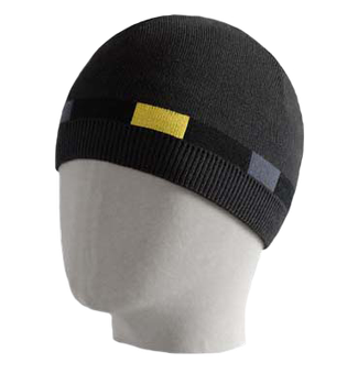 Шапка мужская из тонкой пряжи SIGNAL One Size (56-60) Т.Серый/Черный/Серый/Желтый