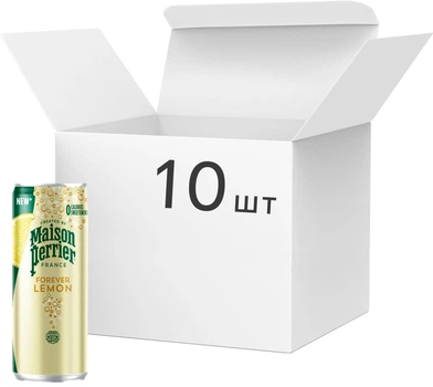 Упаковка минеральной газированной воды с лимоном Perrier Lemon&nbsp;0.25 л Мультипак х 10 шт (7613036669344)