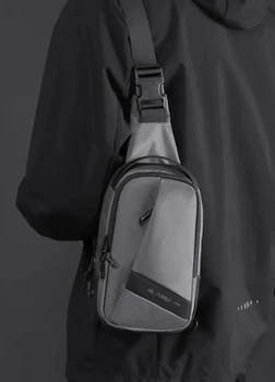 Універсальна чоловіча багатофункціональна сумка Gray City Compact No Brand 1359-02 Сірий