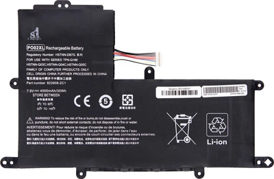 Аккумулятор 1stCharger для ноутбуков HP Stream 11 (PO02XL) 7.6V 4000mAh Black (BN1st6047)