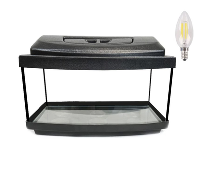 Акваріумний набір Zoocool Black 3 in 1 ЕКО ОВАЛ (Кришка Міньйон) 400-250-200 (20л) 4мм