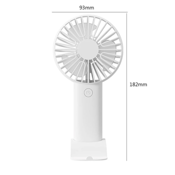 Портативний ручний вентилятор з підставкою на акумуляторі Portable Fan GS-02 білий (GS-144292)