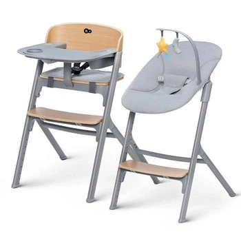 Стільчик для годування + шезлонг Kinderkraft Livy + Calmee Wood, 5902533919031