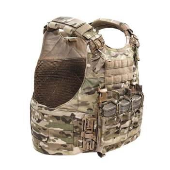 Плитоноска Warrior Assault Systems Quad Release Carrier size L multicam и тройной подсумок (панель)