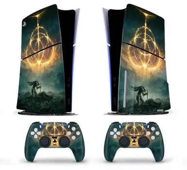 Комплект виниловых наклеек Honson (Elden Ring) для Sony PlayStation 5 SLIM Blu-ray и Dualsense [437156075]