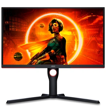 Монітор поворотний TFT 24.5" AOC FHD VA 240Гц 0,5мс 2хHDMI DP 1920x1080 USB-hub HAS Pivot Black (25G3ZM/BK)