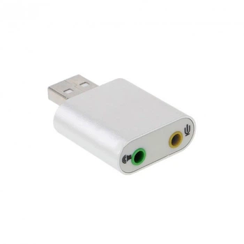 Звуковая карта B00810 USB Virtual 7.1 Channel chip CZH-H077 Silver