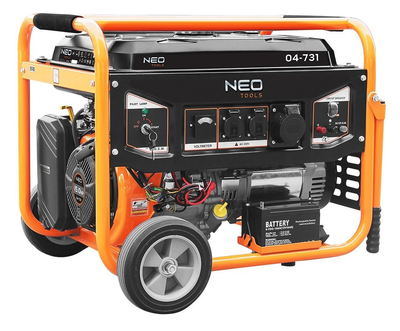 Генератор бензиновий Neo Tools 04-731 6.0/6.5кВт 1х12В / 2х230В (16А) / 1x230В(32А) бак 25л