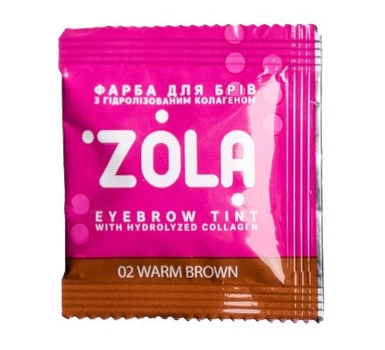 Краска для бровей Zola 02 Warm brown саше 5 мл