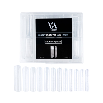 Верхние формы для наращивания Valeri Top Nail Forms Arched Square (120 шт)