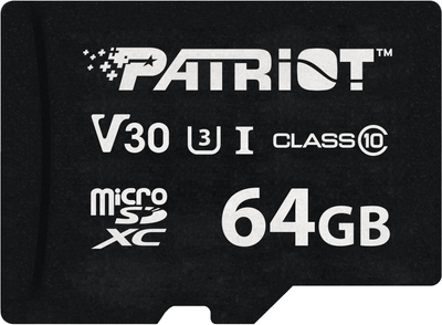 Карта пам'яті Patriot VX Series microSDXC UHS-I 64GB Class 10 (PSF64GVX31MCX)