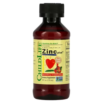 Мінерали ChildLife Рідкий цинк для дітей смак манго та полуниці Zinc Plus 118 мл