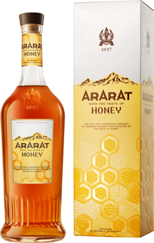 Алкогольний напій ARARAT Honey 6 років витримки 0.5 л 30% у подарунковій упаковці (4850001008064)