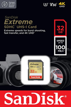 Karta pamięci SanDisk Extreme SDHC UHS-I 32GB (SDSDXVT-032G-GNCIN)