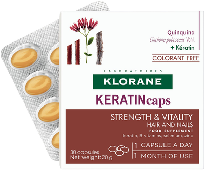 Suplement diety Klorane KeratinCaps 30 caps (3282770203806)