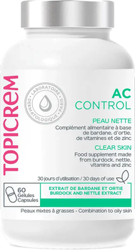 Дієтична добавка Topicrem Ac Control Clean Skin 60 капсул (3700281705478)