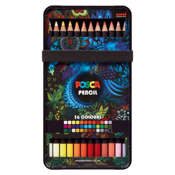 Олівці кольорові Posca Color Pencils Bright & Intense Colors 36 шт (4902778239407)