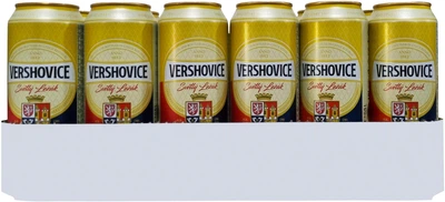 Упаковка пива Vershovice Svetly Lezak світле фільтроване 4.8% 0.5 л x 24 шт (8594044192026)