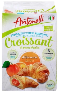 Круассаны Antonelli Croissant без сахара с абрикосовой начинкой 252г