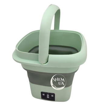 Стиральная машина портативная Mini Folding Washing Machine 6 литров, складная мини стиралка Зеленая MF-321-Green