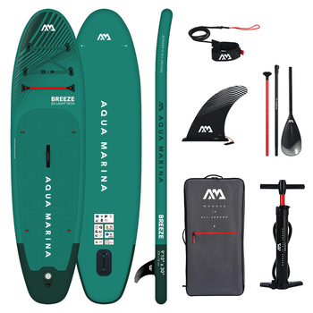 Сапборд Aqua Marina BREEZE 9'10" BT-23BRP - надувная доска для САП сёрфинга, sup board