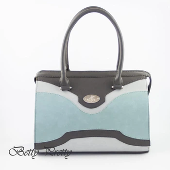 Сумка каркасная женская из экокожи Betty Pretty разноцветная 812P4MINTGRYGRAY
