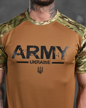 Тактическая мужская футболка Army Ukraine 3XL койот+мультикам (87630)