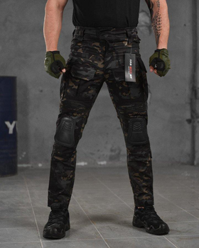Армійські чоловічі штани з наколінниками G3 XL чорний мультикам (52106)