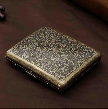 Портсигар металлический GVIPAI Pattern Brass на 20 сигарет