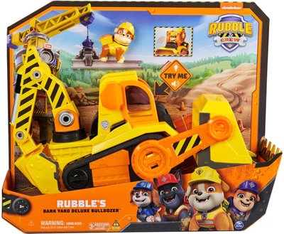 Транспортний засіб Spin Master Paw Patrol Rubble & Crew Bark Yard Deluxe Bulldozer (778988496275)