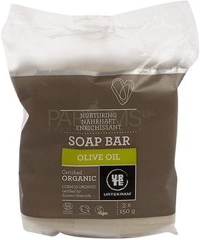 Органічне тверде мило Оливкова олія Urtekram Olive Oil Soap Bar 3x150g (426920-1047224-2)