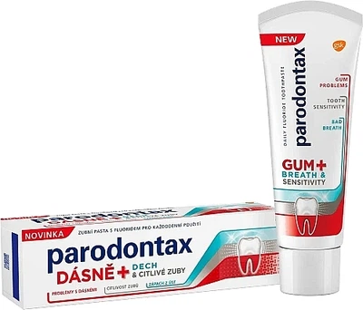 Зубна паста для чутливих ясен - Parodontax Gums + Breath & Sensitive Teeth 75ml (1106957-1475285-2)