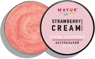 Скраб для тела сахарный "Клубника со сливками" натуральный - Mayur 250ml (1143775-1526142-2)