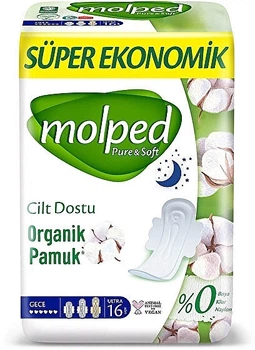 Гигиенические прокладки Pure & Soft Night Eco, 6 капель, 16 шт. - Molped 16шт (1267861-151090)