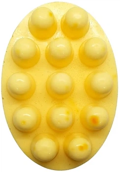 Массажное мыло с люфой и маслом Ши "Ананас" - Makemagic Massage Soap 85g (1295146-149609)