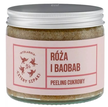 Peeling do ciała Mydlarnia Cztery Szpaki róża i baobab 250 ml (5906660352020)